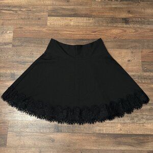 The Limited Black A-Line Skirt with Lace Trim 10
